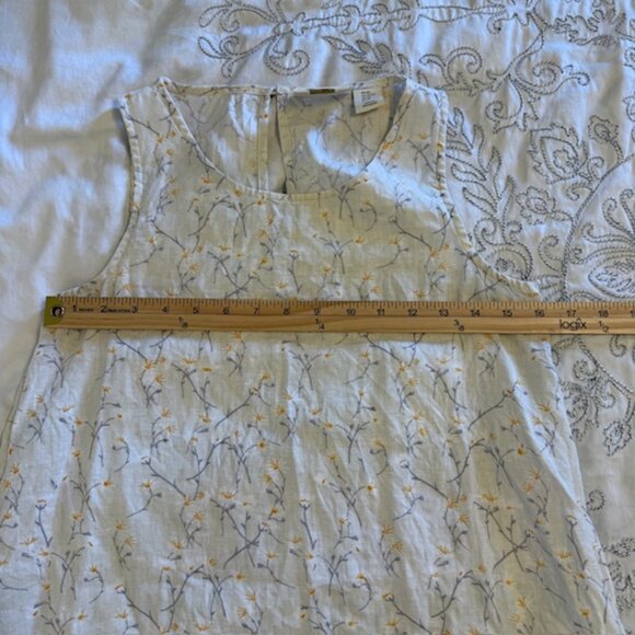 CYNTHIA ROWLEY 100% Linen Floral Halter Dress Boho Size XS Summer Lightweight - Picture 5 of 8